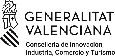 Logo Generalitat Valenciana. Conselleria de innovación, industria, comercio y turismo.